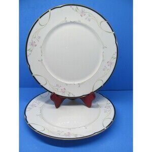 Lenox Debut Collection Constance White Bone China Dinner Plate Japan Set of 2